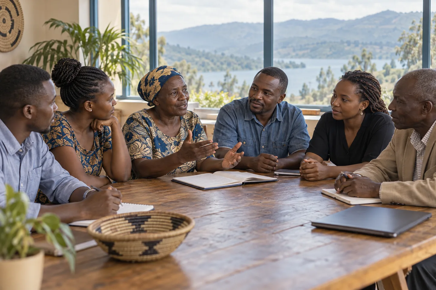 A community discussing shared goals